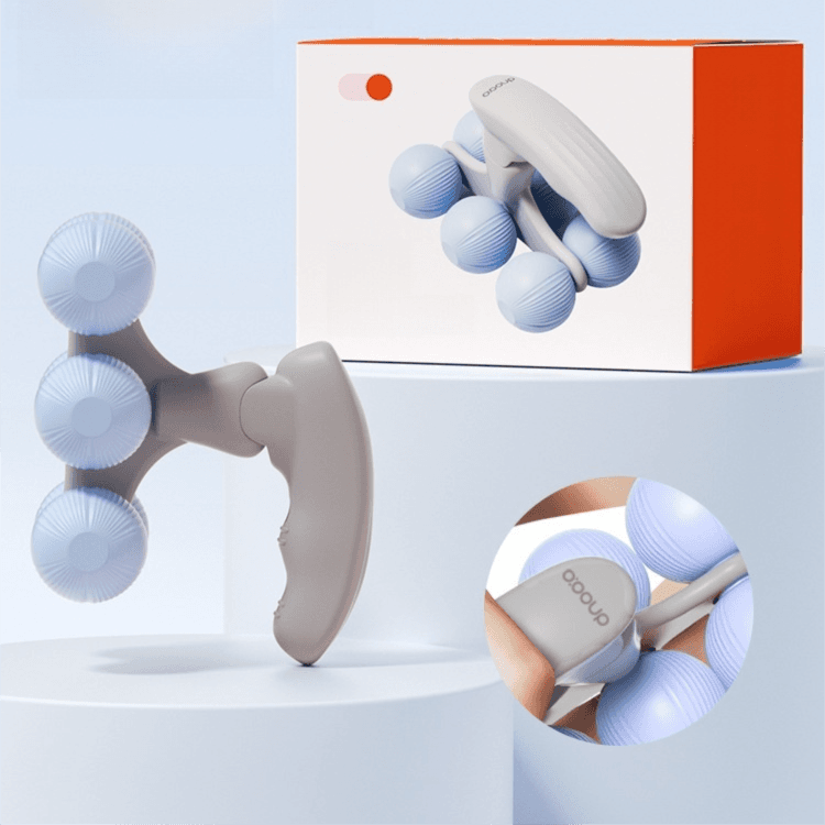 Blue Compact 6-Wheel Handheld Massager - Smooth & Silent, Deep Tissue Muscle