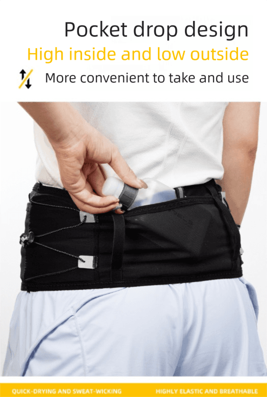 WRELS Trail Running Waist Belt - Lightweight Mesh Hydration Pack - 67-75 cm