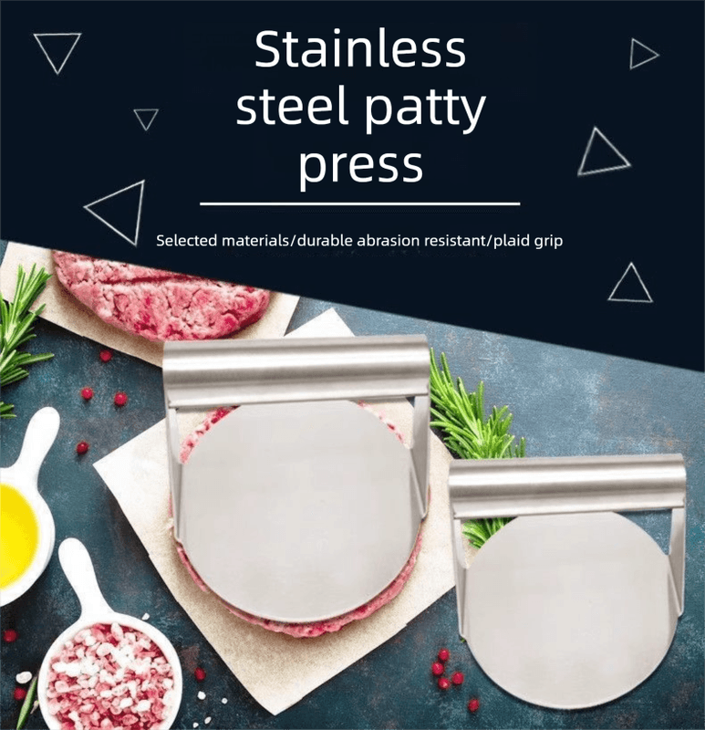 2-PCS Stainless Steel Meat Press Mold 11.2 cm Diameter for Burger Patties