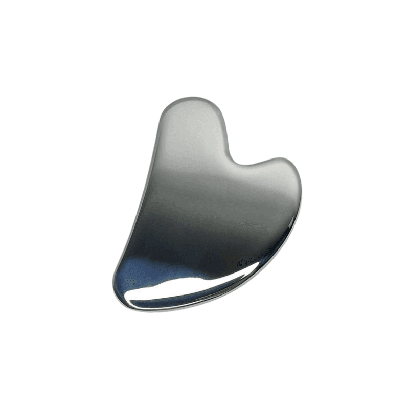 Stainless Steel Heart Gua Sha Facial Tools - Large Size (8.5 × 6.2 cm)