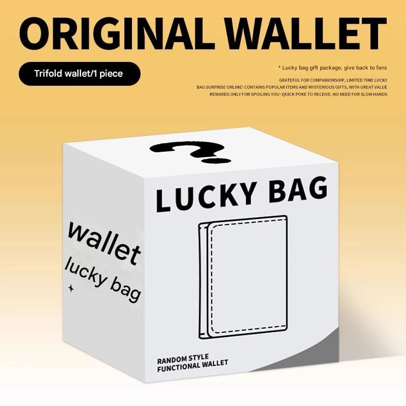 Random Color Surprise Lucky Bag: Random Style Women's Long PU Leather Wallet