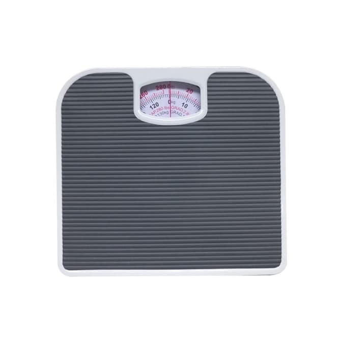 Dark Gray Classic Mechanical Bathroom Scale - Battery-Free Analog Body