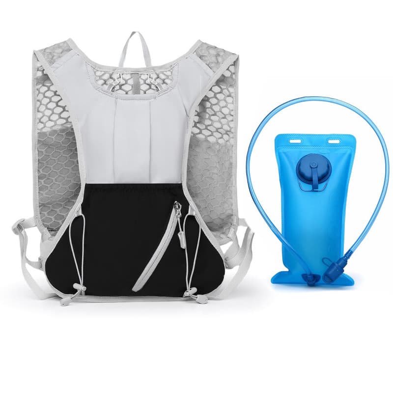 Grey and black Lightweight Hydration Backpack with 2L Water Bladder
