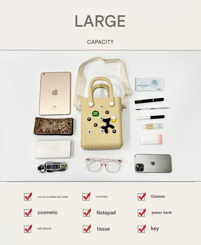 EVA Large Capacity Crossbody & Handbag - Customizable - With DIY accessories