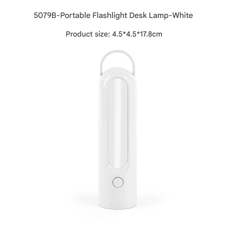 2-in-1 Portable LED Camping Lantern & Flashlight - USB - Handle model white