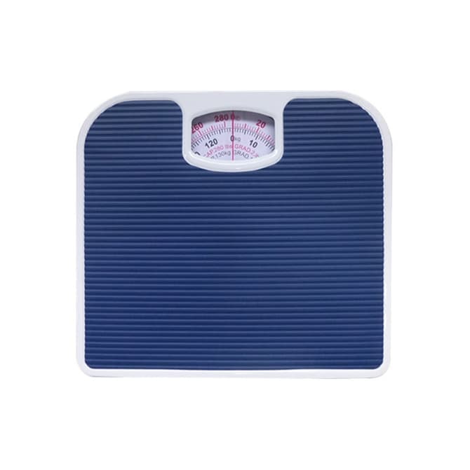 Blue Classic Mechanical Bathroom Scale - Battery-Free Analog Body Weight