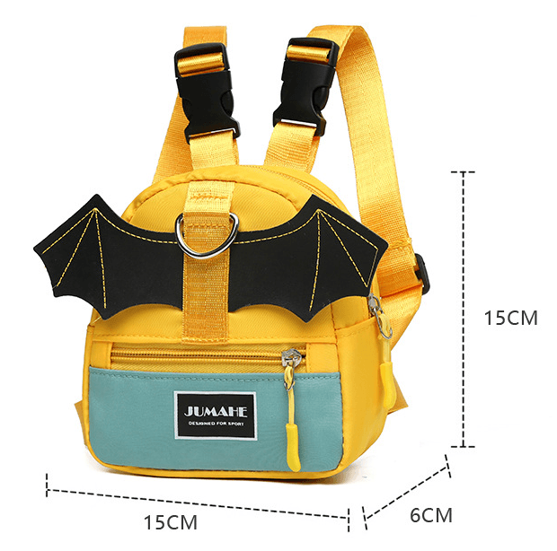 Yellow Bat-Wing Pet Backpack for Dogs - Self-Wearing Snack Pouch