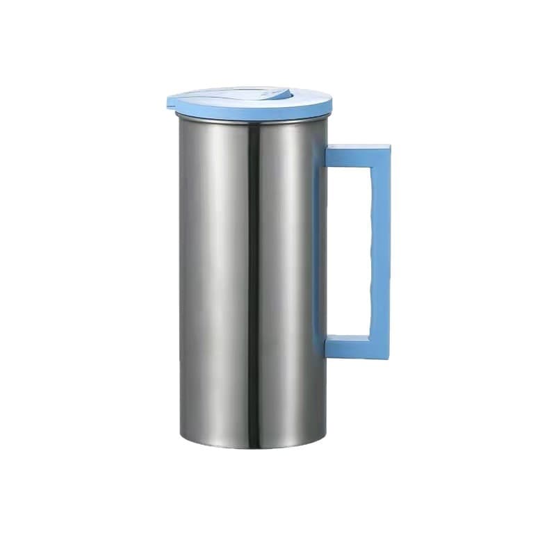 Blue 1.8L Stainless Steel Cold Water Pitcher - Large Capacity Jug