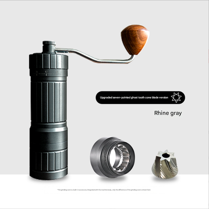 Grey 7-Star Manual Coffee Grinder - Portable Bean Mil(R60pro)