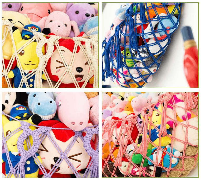 Multicolor Hand-Woven Cotton Rope Plush Toy Hammock - Wall - 150 × 40 cm