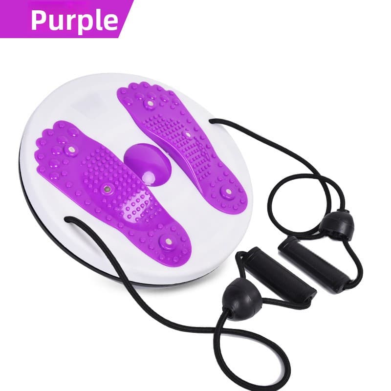 Purple Magnetic Waist Twisting Disc with Resistance Bands - Purple Disc