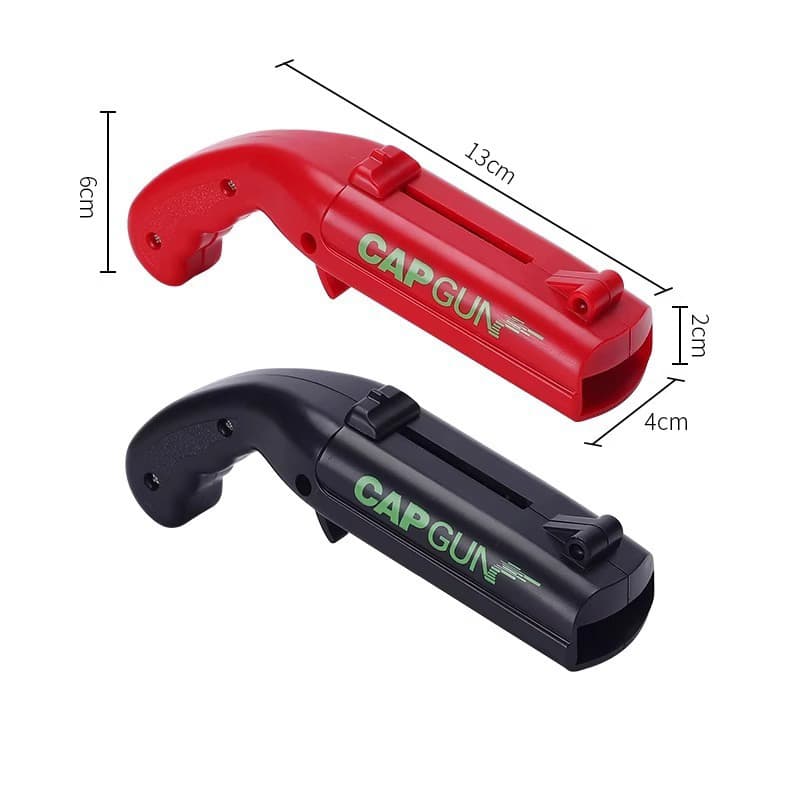 2-Pack Black and red Fun Bottle Opener with Cap Ejection - Black Red