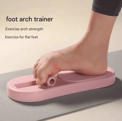 Pink Adjustable Foot Arch Trainer Toe Grip Exerciser Spring Resistance