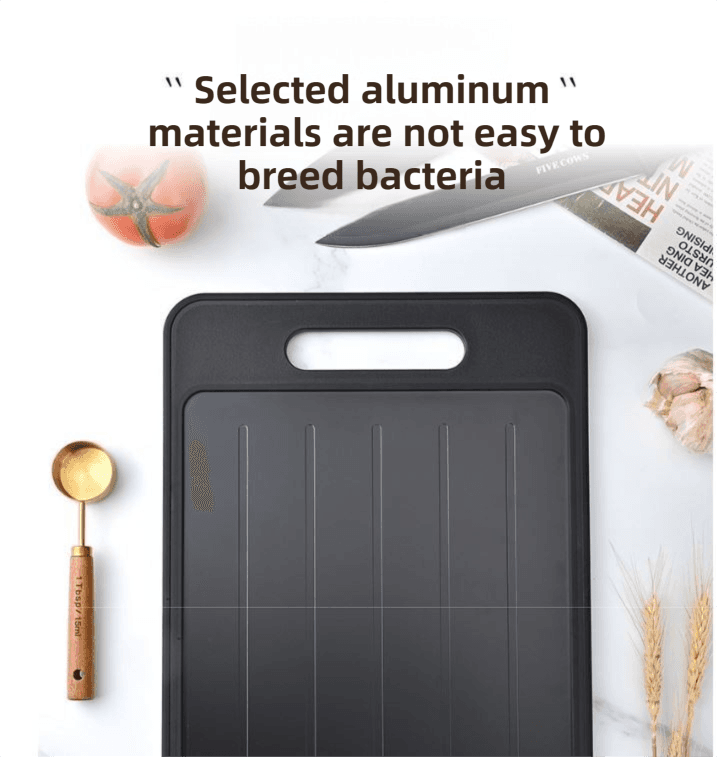 Beige Aluminum Fast Thawing Dual-Sided Cutting Board (31 × 21 cm)