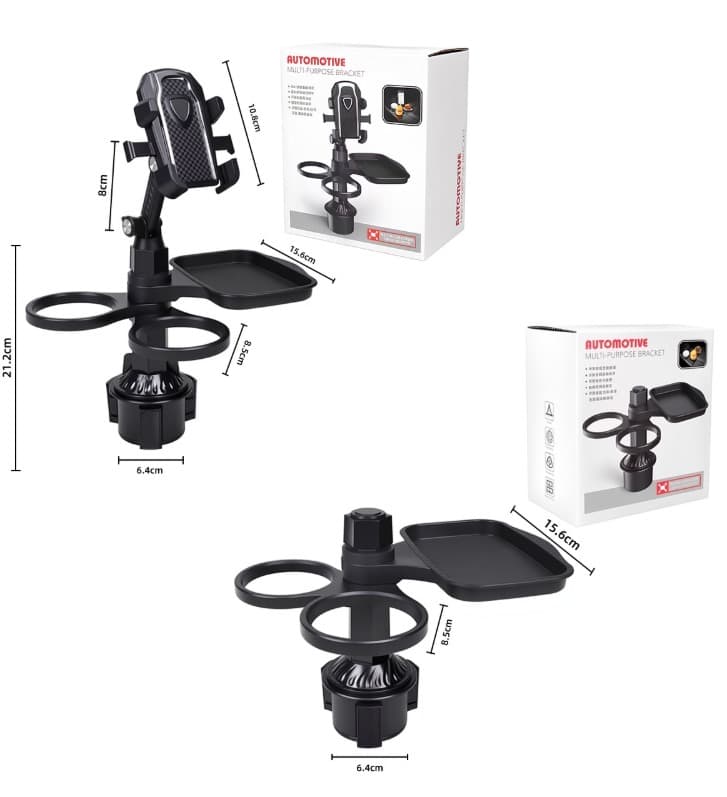 2-Pack (2-in-1 Standard Version & 3-in-1 Pro Phone Mount Version) Car