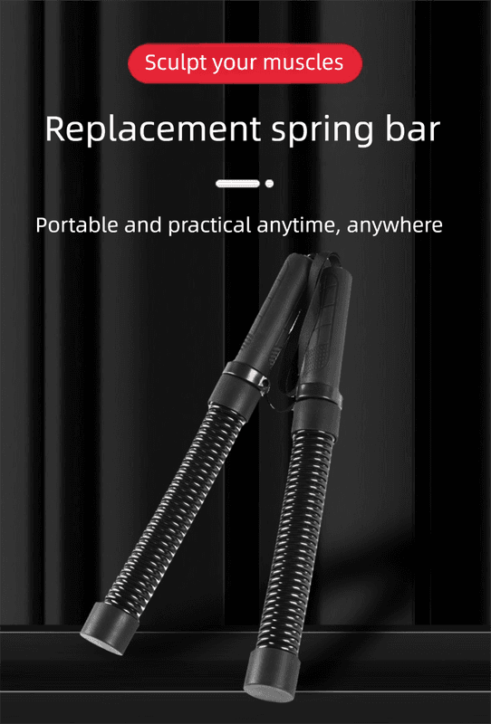 Cordless Battle Rope Weighted Spring Bars 1-Pair Heavy Duty Arm & Core