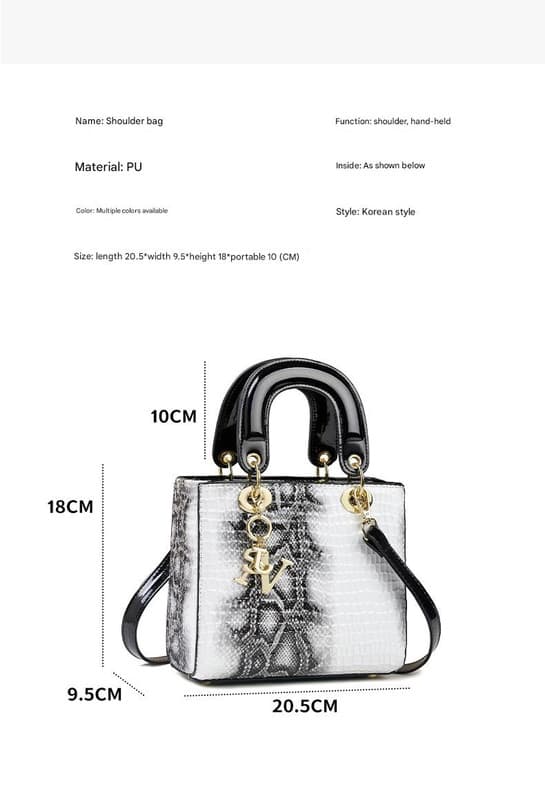 Embossed Pattern Top Handle Bag - PU Leather Satchel - Earthy Yellow