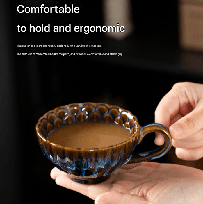 Beige-brown Creative Retro Kiln-Glazed Ceramic Cup - Exquisite Coffee