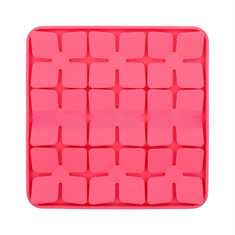 Pink Food-Grade Silicone Pet Lick Mat for Perfect Distraction - 3D Textured