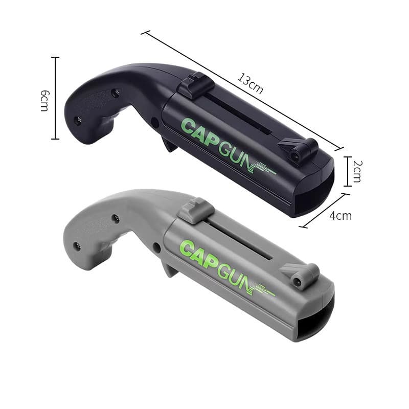 2-Pack Black and grey Fun Bottle Opener with Cap Ejection - Black Grey