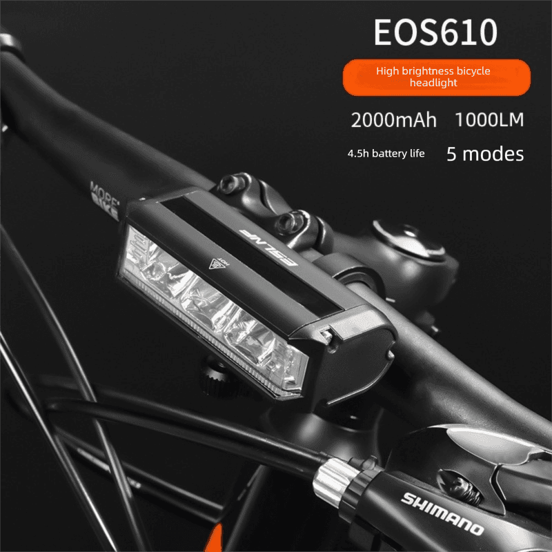 EOS610 1000 Lumen Anti-Glare Bike Light with Single Bracket Mount - USB