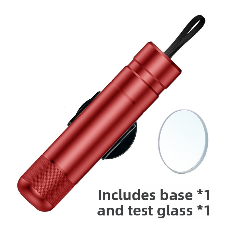 Red 2-in-1 Emergency Car Escape Tool - Spring-Loaded Window Breaker
