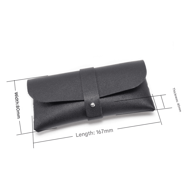 30-Piece Black & PU Leather Soft Eyeglass Case - Protective Pouch