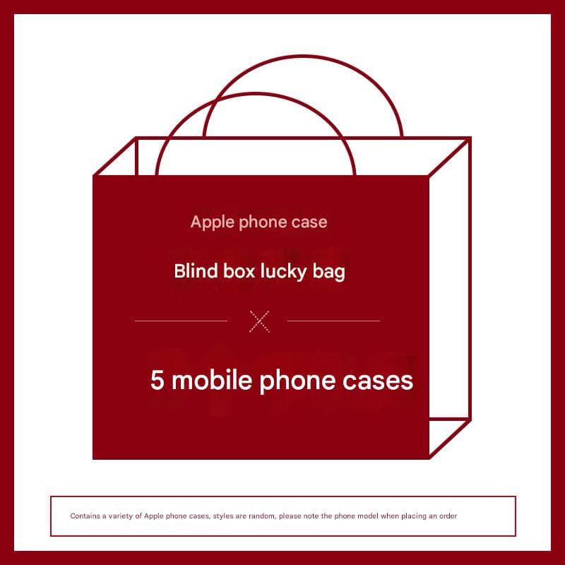 Random Color iPhone Case Surprise Box - 5 Pack of Random Style Covers