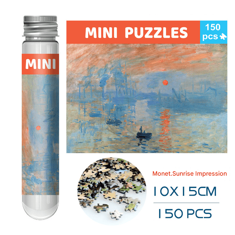 2-Piece 150-Piece Mini Puzzle in Reusable Tube - 134-Sunrise Impressions