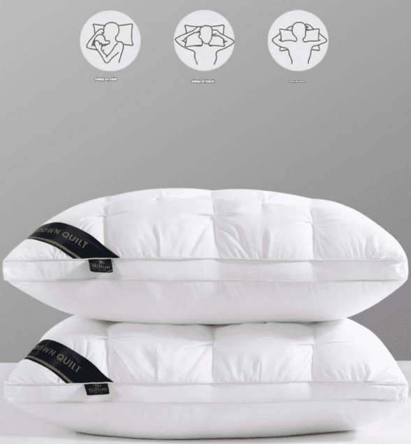 White Adjustable Bed Pillow Set (2-Pack) - Hotel Quality Down Alternative