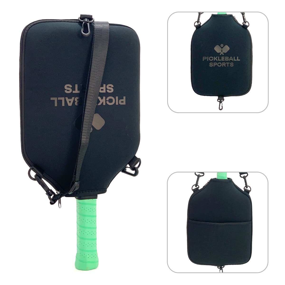 SA01 Black Neoprene Pickleball Paddle Cover (racket not included)
