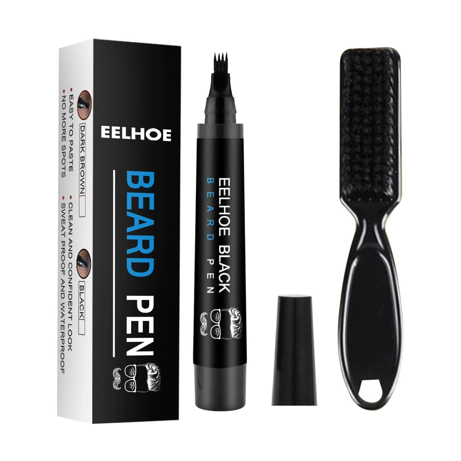 EELHOE Beard Pen Filler Kit - Waterproof & Sweatproof for a Natural Fuller