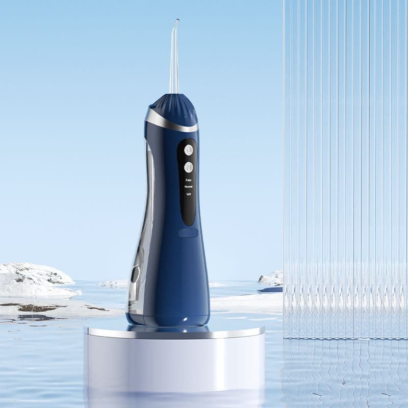 Blue Portable Ultrasonic Oral Irrigator with 3 Cleaning Modes Smart Teeth