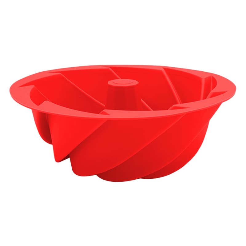 Red Non-Stick Silicone Cyclone Cake Pan Set (10 Molds) - Perfect