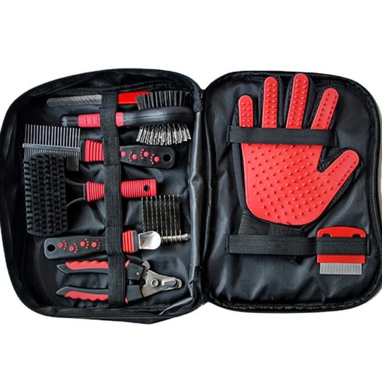Dog & Cat Grooming Set - Multi-Tool Kit with Storage Case for Fur & Nail