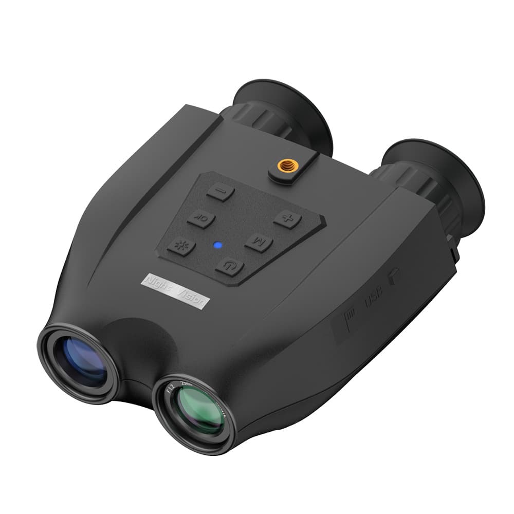 Black Professional HD Digital Night Vision Binoculars - 6X Optical Zoom, IR