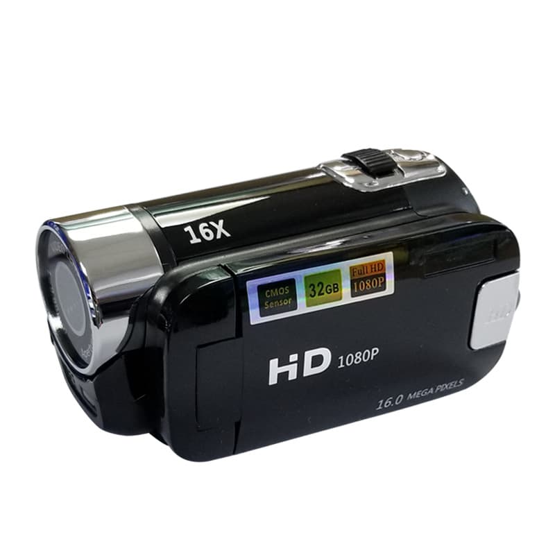 Black Capture Life's Moments: HD 1080P Digital Camcorder - 16MP Photos, 16X