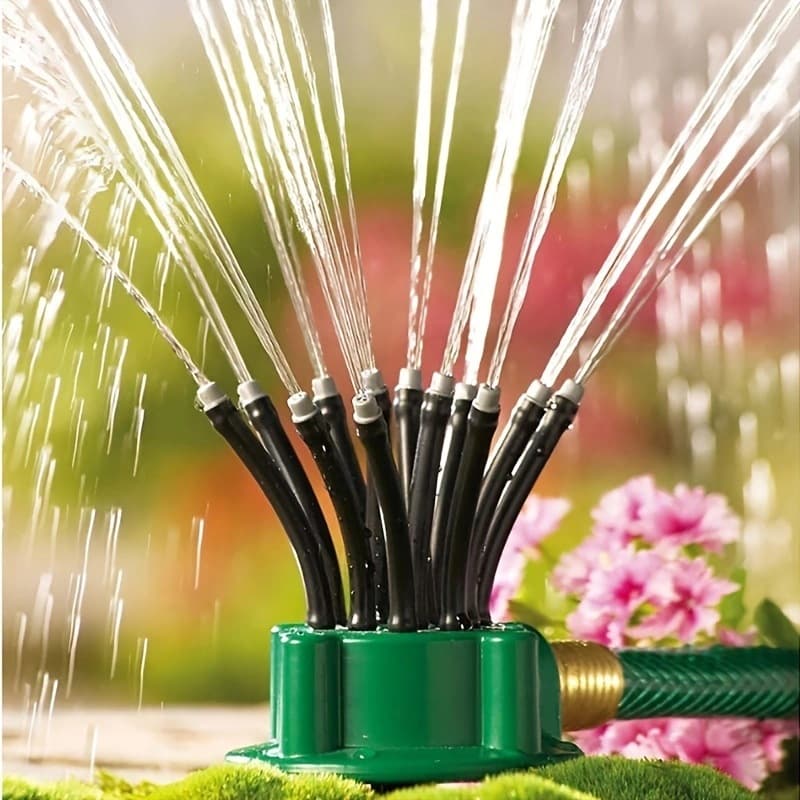 3-Piece 360-Degree Multi-Head Garden Sprinkler Set - Efficient Watering