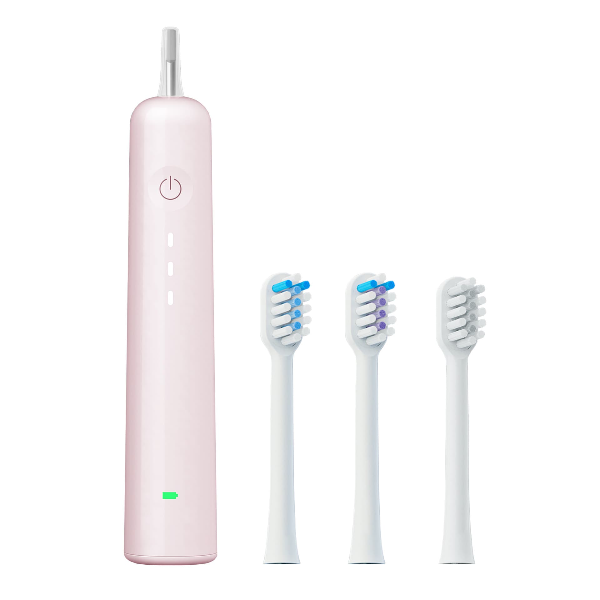 Electric Toothbrush with Ultra-Soft Gum Guard Brush Heads - IPX7 - Pink