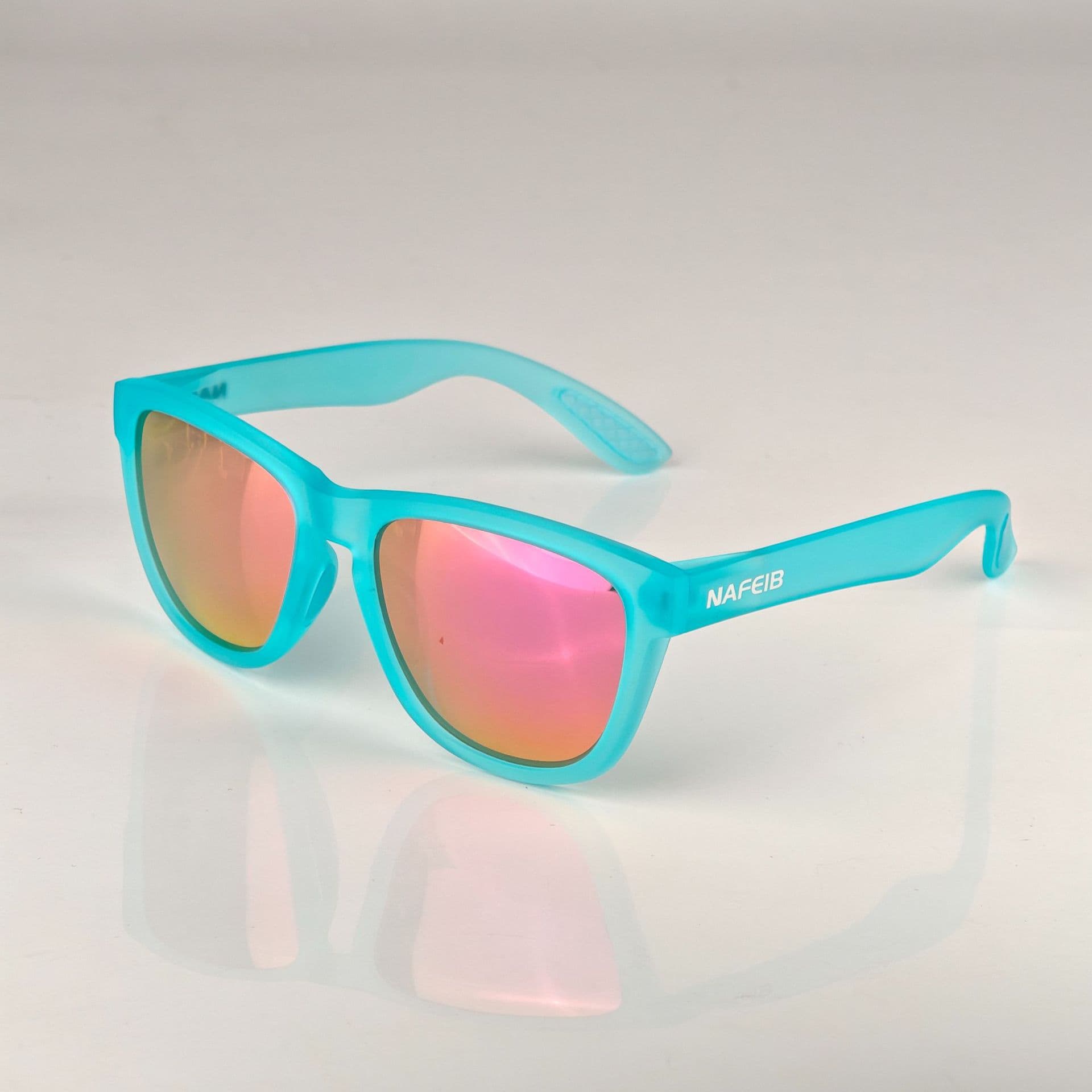 NAFEIB Polarized Sports Sunglasses - Lightweight TR90 Frame - Sky blue