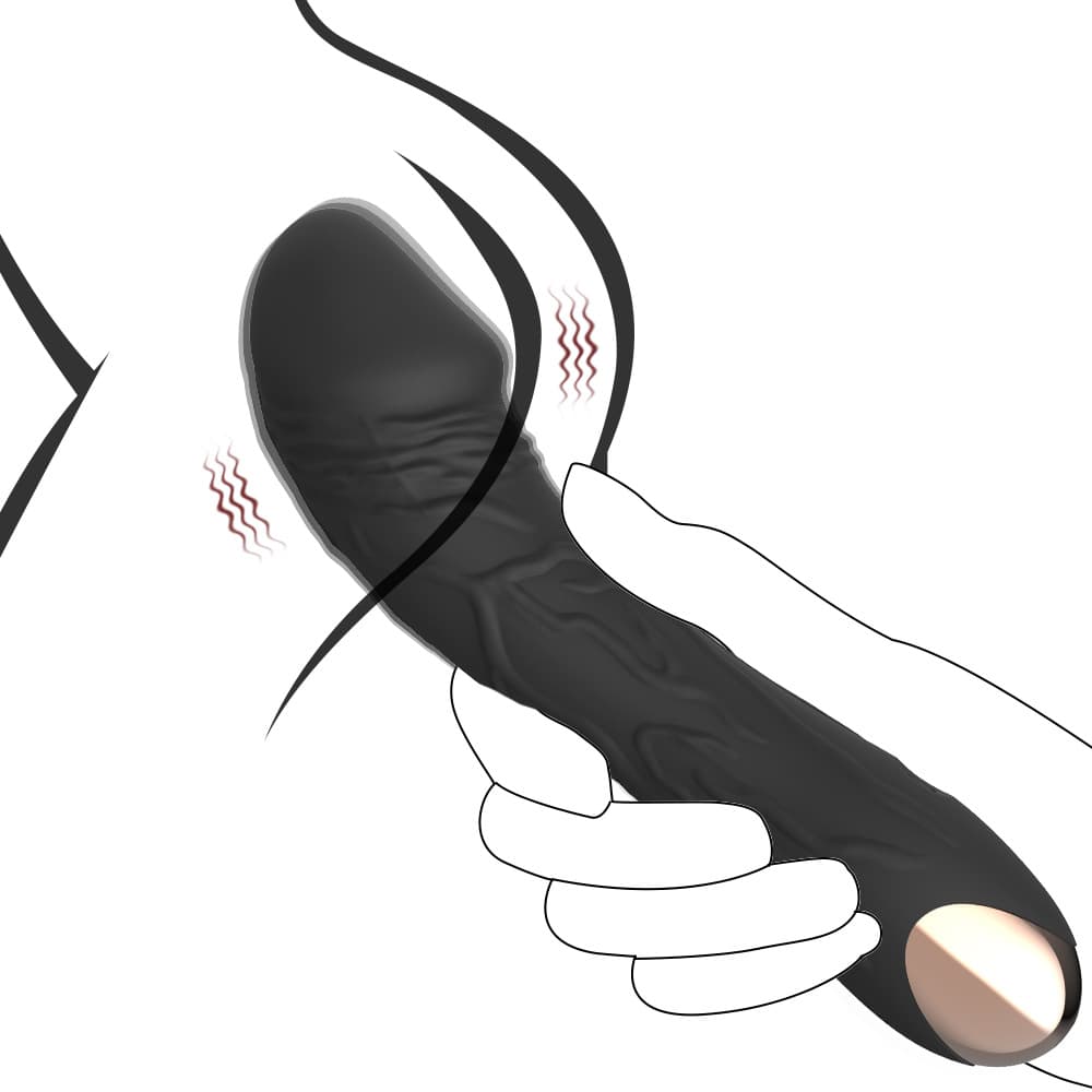 Black Intense Pleasure G-Spot Vibrator - 20 Speed Rechargeable Silicone Wand