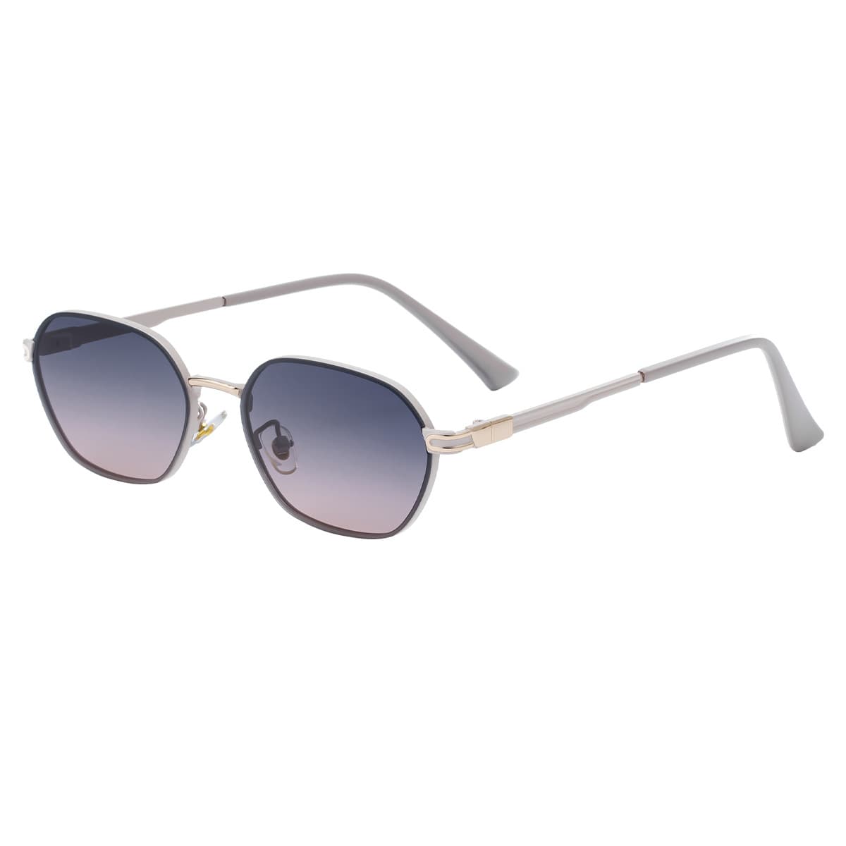 Purple Gradient Lenses Oval Sunglasses for Women - UV400 Protection
