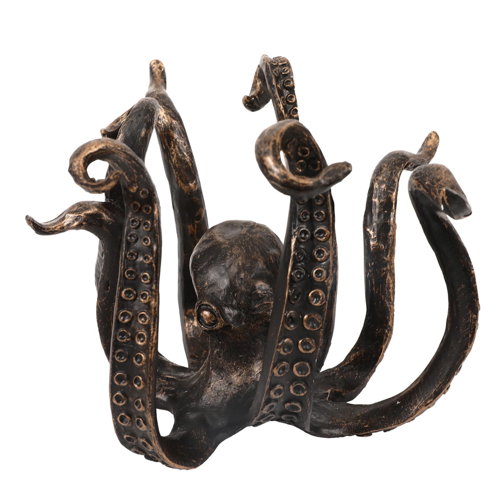 Bronze Vintage Bronze Octopus Mug Holder - Decorative Resin Statue - Default