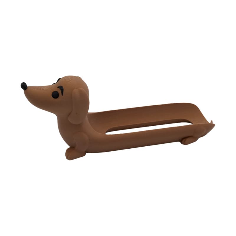 Dark Brown Creative Dachshund Hot Dog Tray - Dog-Shaped Sandwich Holder