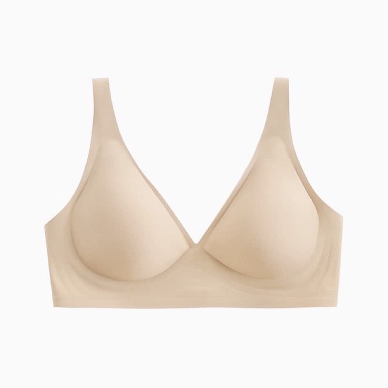 Light skin tone Women's Seamless Wireless Comfort Bra - Flexible Gel Support