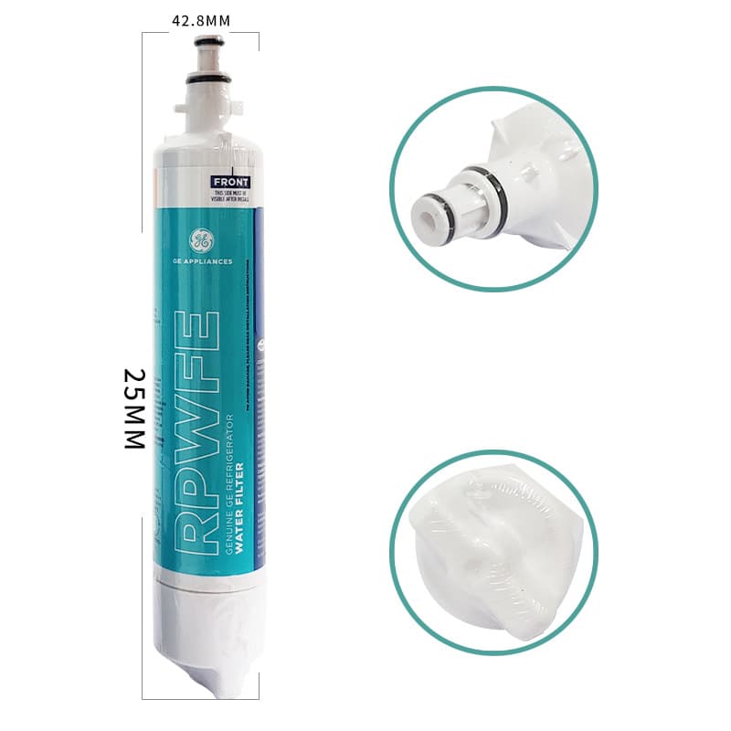 Replacement Water Filter for GE RPWFE Refrigerators - Reduces Lead, Chlorine