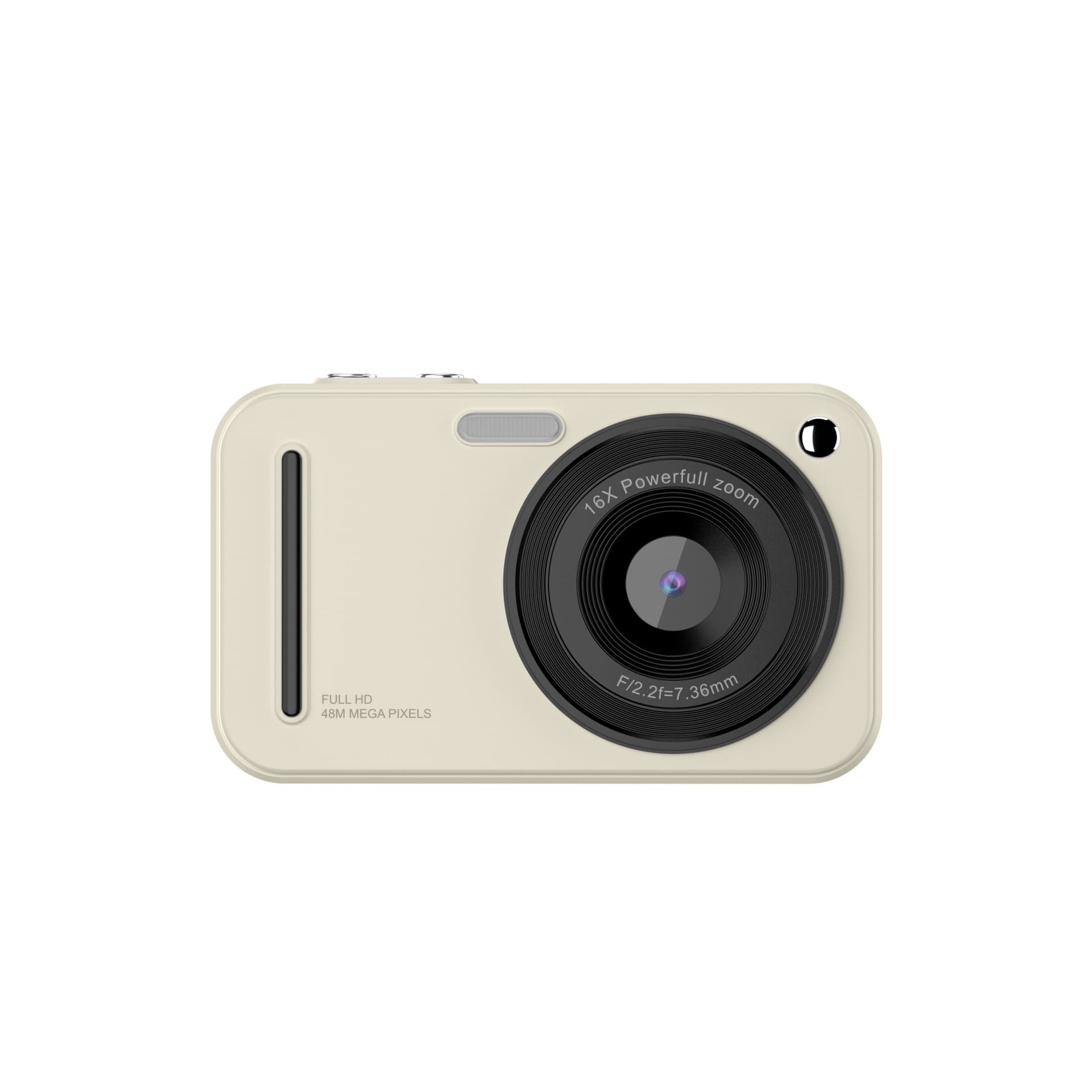 48MP Digital Camera with 16x Zoom & AF Autofocus - Full HD Vlogging - Beige