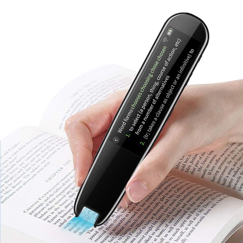 Smart AI Scan & Voice Translator Pen - 112+ Languages, Offline Mode - Black