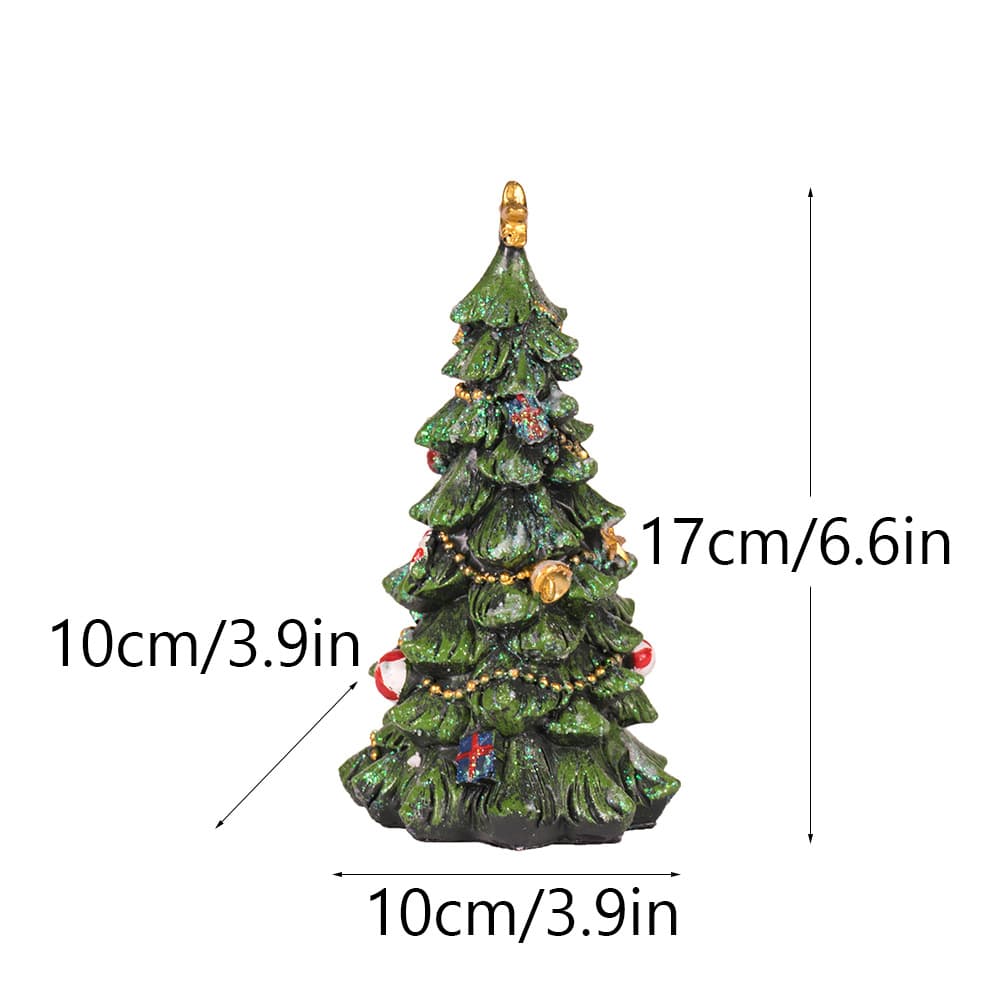 Miniature Decorated Christmas Tree Tabletop Ornament - Holiday - Green