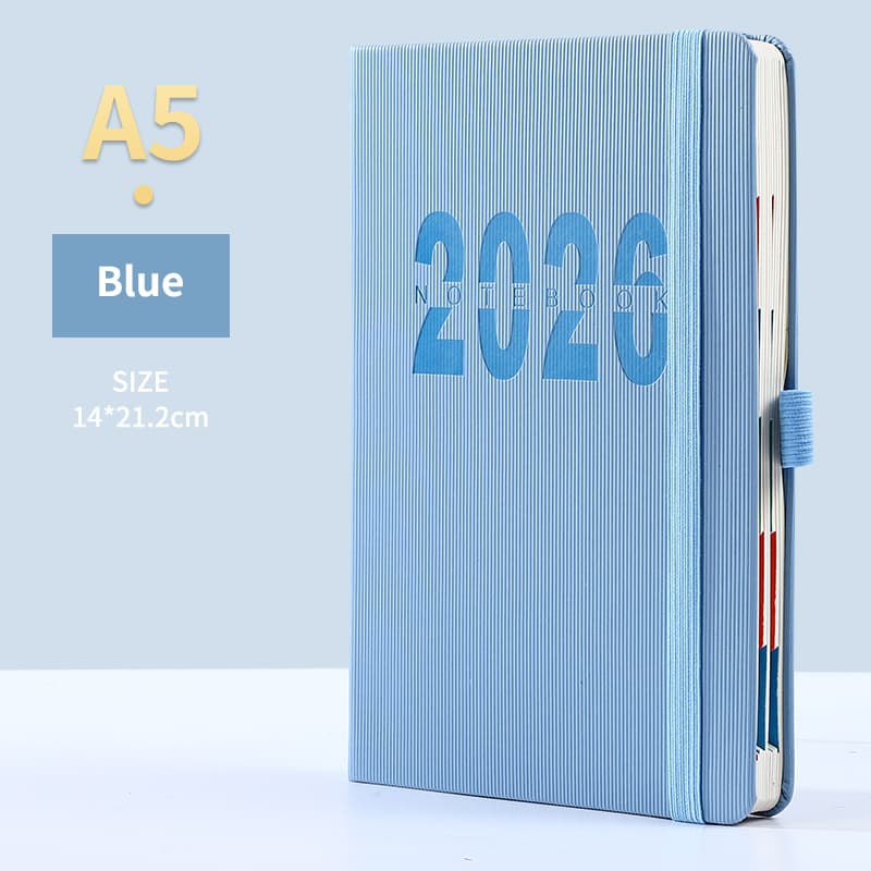 Blue 2026 A5 English Daily Planner Notebook 365-Day Schedule Book